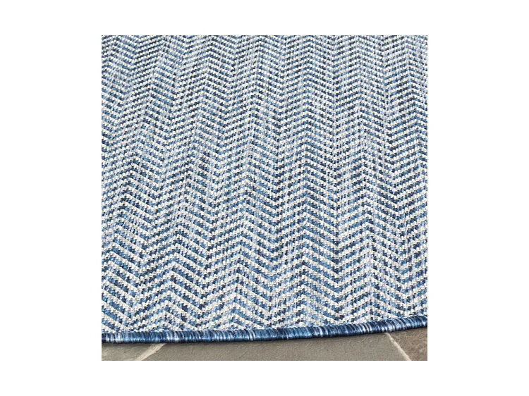 Tapis Bleu Marine/Gris 122 X 122 cm - Irina