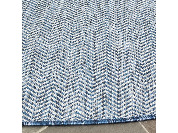 Tapis Bleu Marine/Gris 122 X 122 cm - Irina