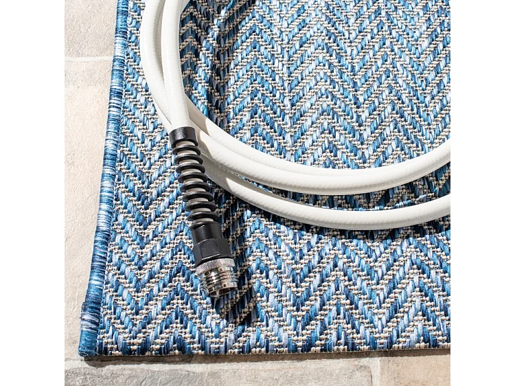 Tapis Bleu Marine/Gris 122 X 122 cm - Irina
