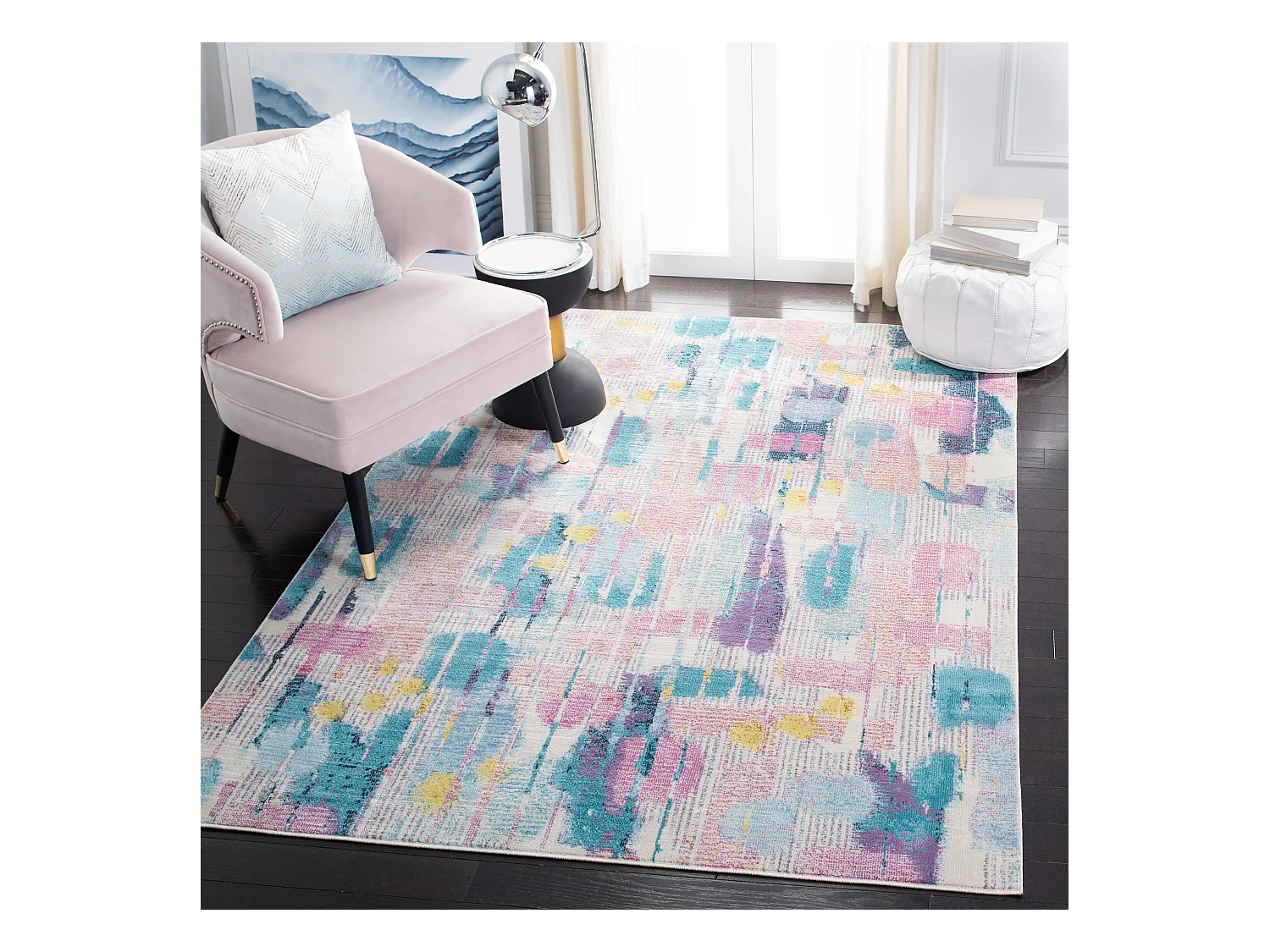 Tapis Rose/Bleu 160 X 231 cm - Ruby
