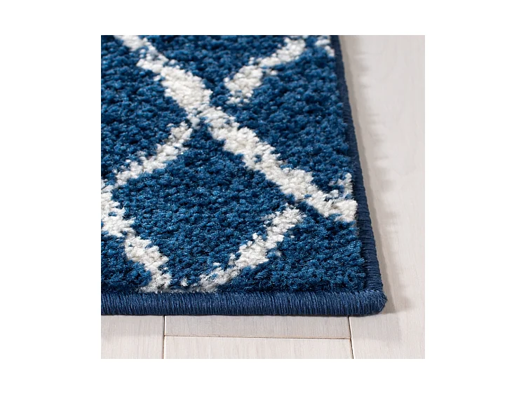 Tapis Bleu Marine/Neutre 91 X 152 cm - Cecilia