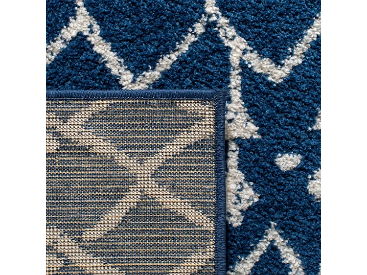 Tapis Bleu Marine/Neutre 91 X 152 cm - Cecilia