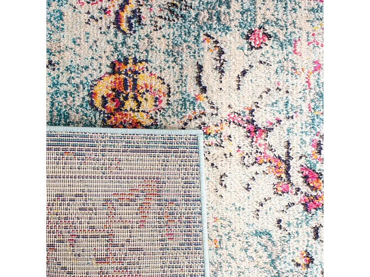 Tapis Bleu marine/Bleu clair 66 X 122 cm - Maia