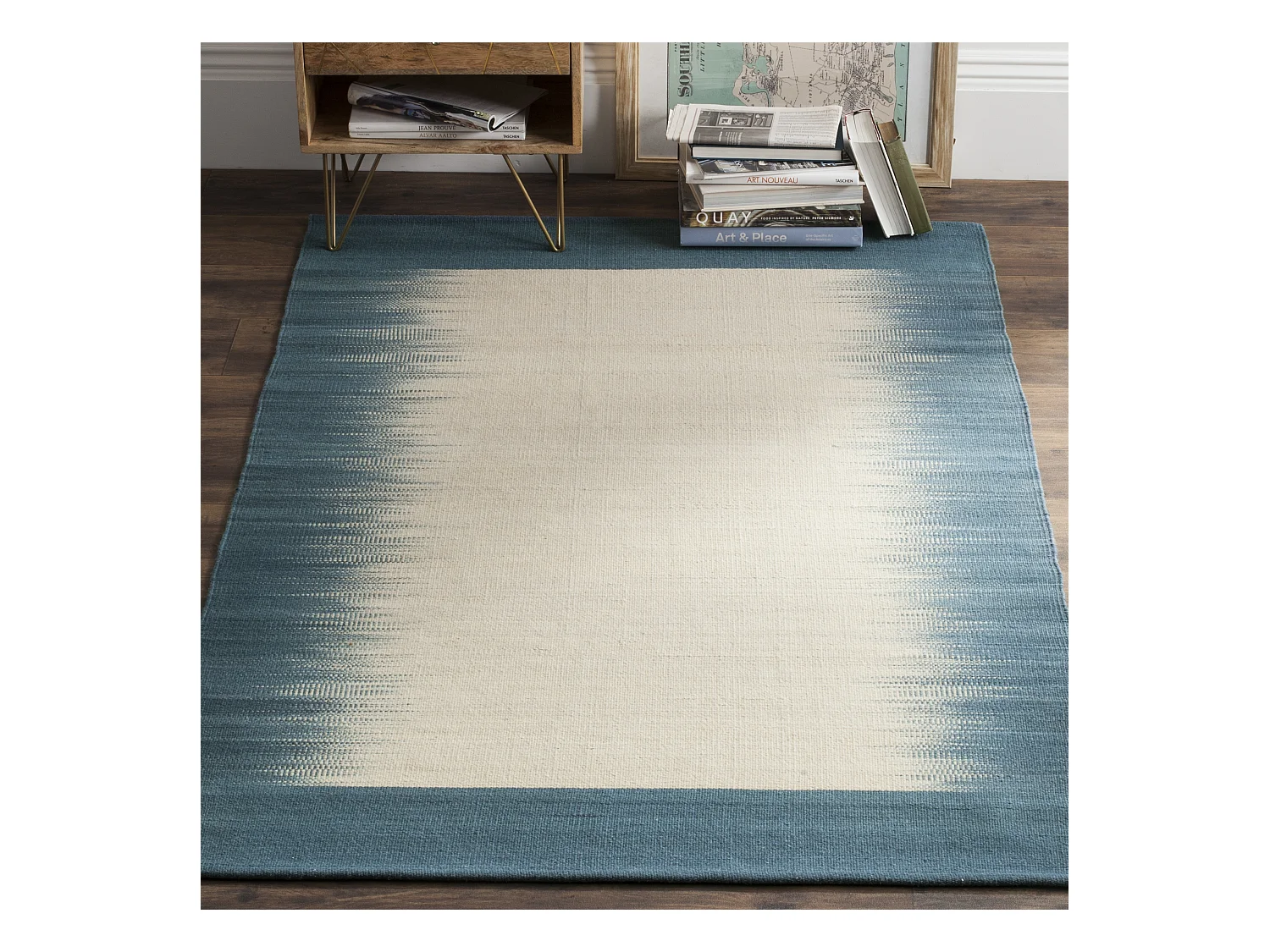 Tapis Neutre/Bleu 152 X 244 cm - Carolina