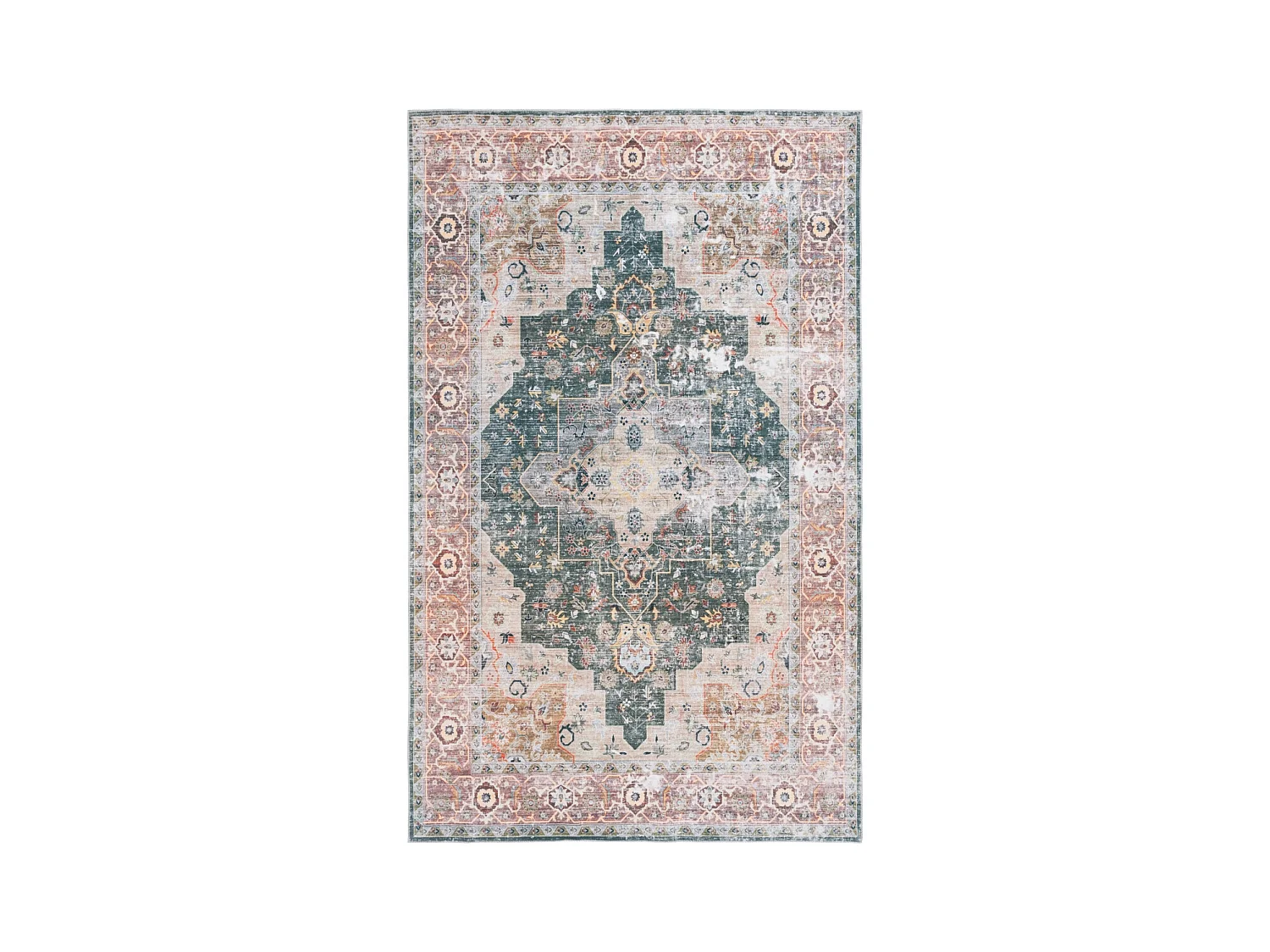 Tapis Vert/Marron 91 X 152 cm - Anouk
