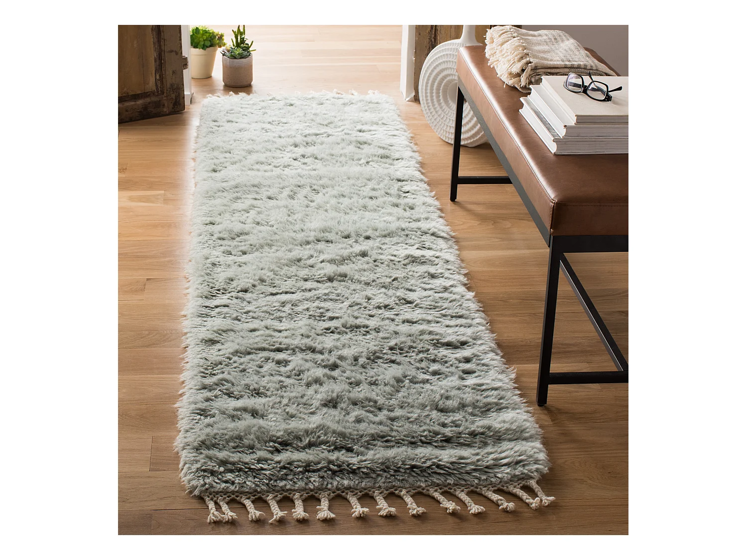 Tapis Bleu Gris 69 X 244 cm - Curtiz