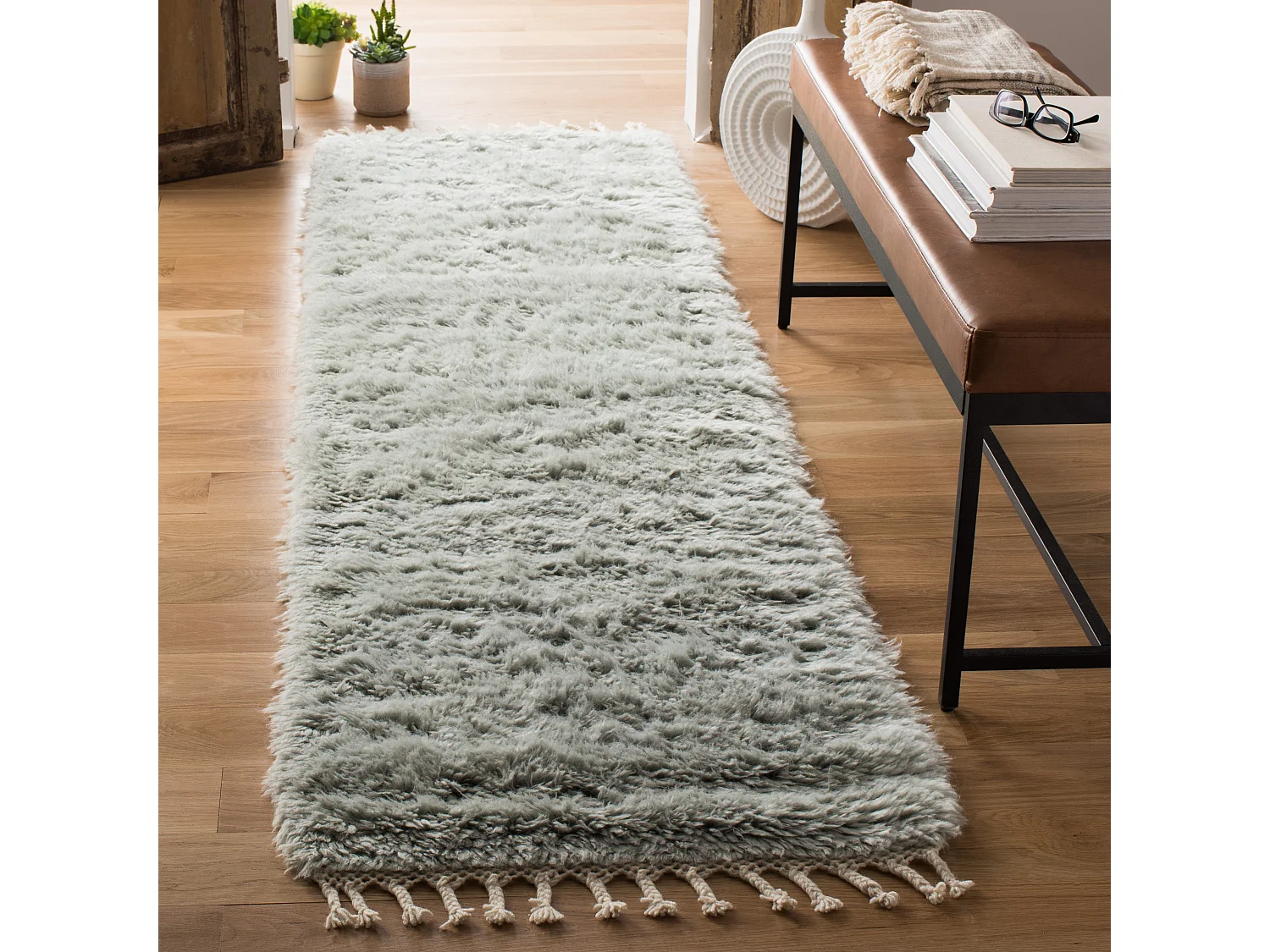 Tapis Bleu Gris 69 X 244 cm - Curtiz
