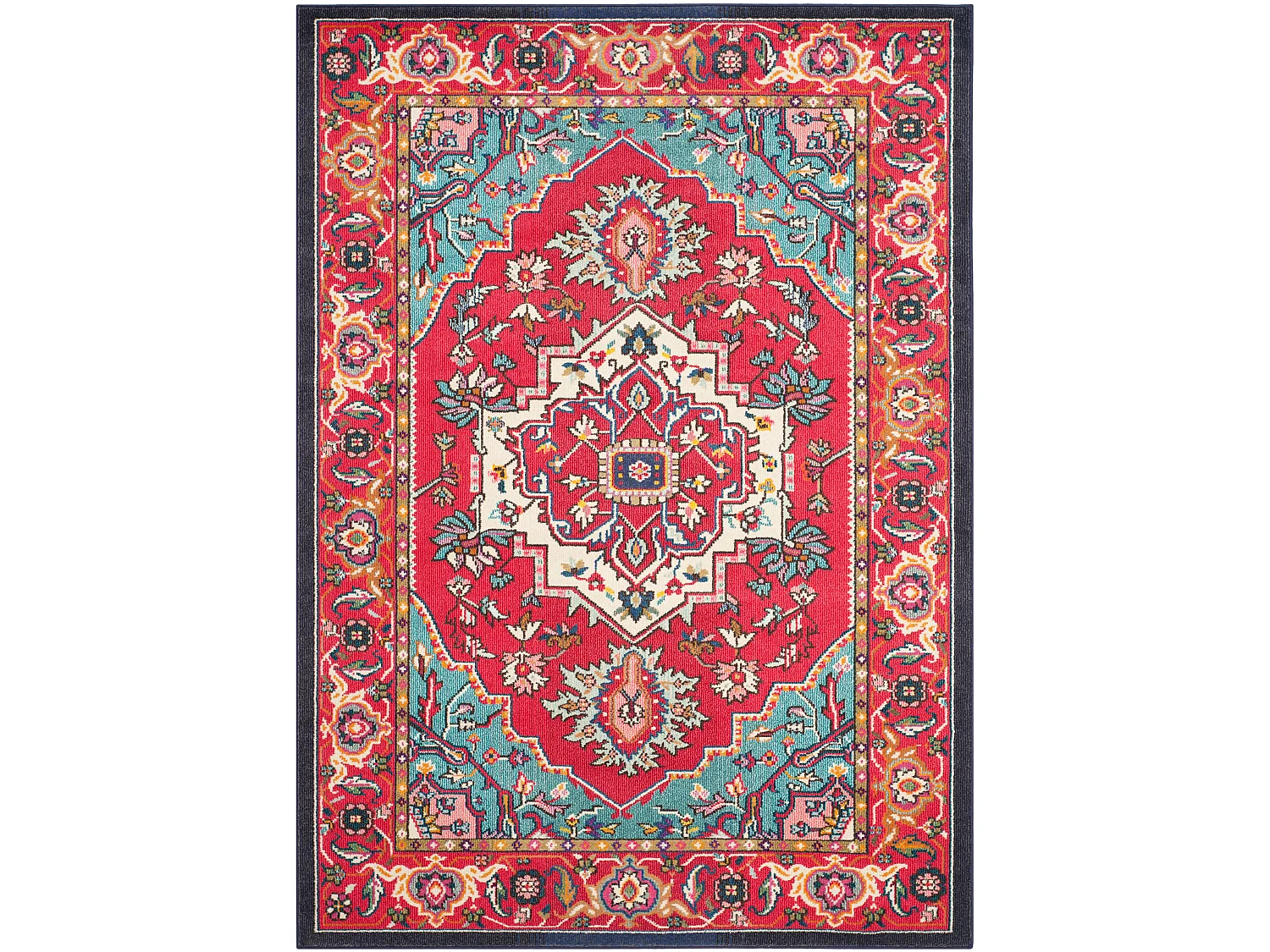 Tapis Rouge/Bleu 201 X 279 cm - Valentina
