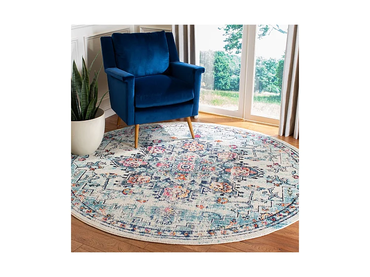 Tapis Crème/Bleu 244 X 244 cm - Malaya