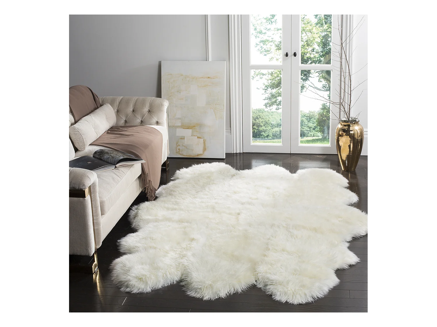 Tapis Blanc 165 X 231 cm - Ree