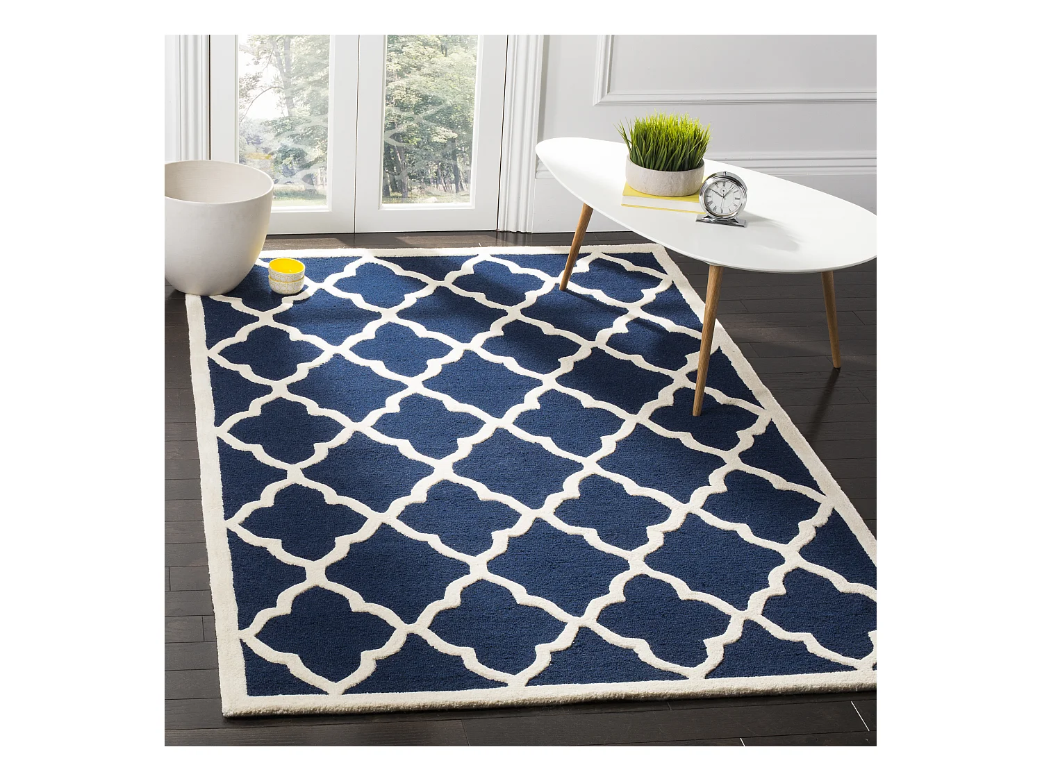 Tapis Bleu Marine/Neutre 122 X 183 cm - Noelle