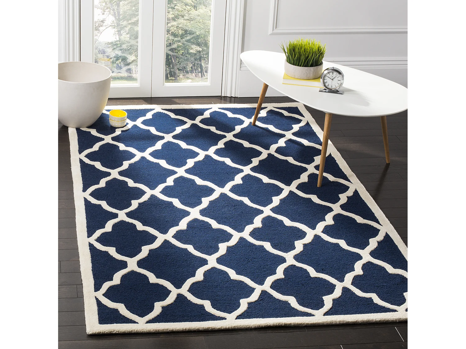 Tapis Bleu Marine/Neutre 122 X 183 cm - Noelle