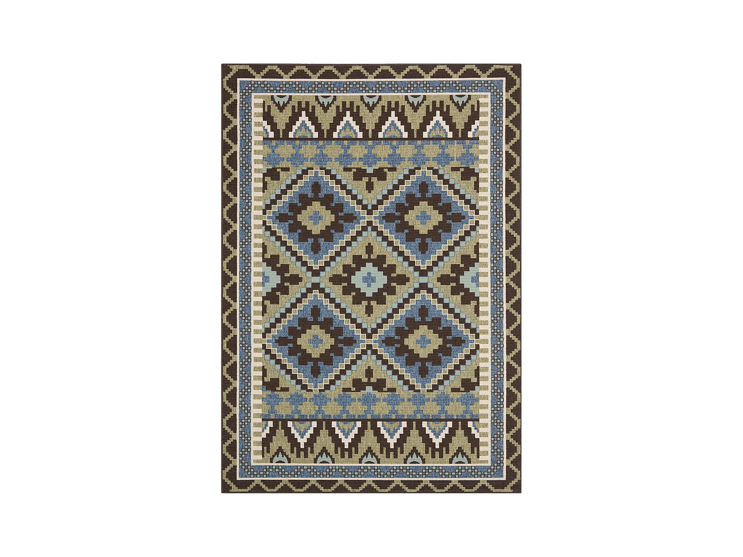 Tapis Vert/Marron 160 X 231 cm - Tikota