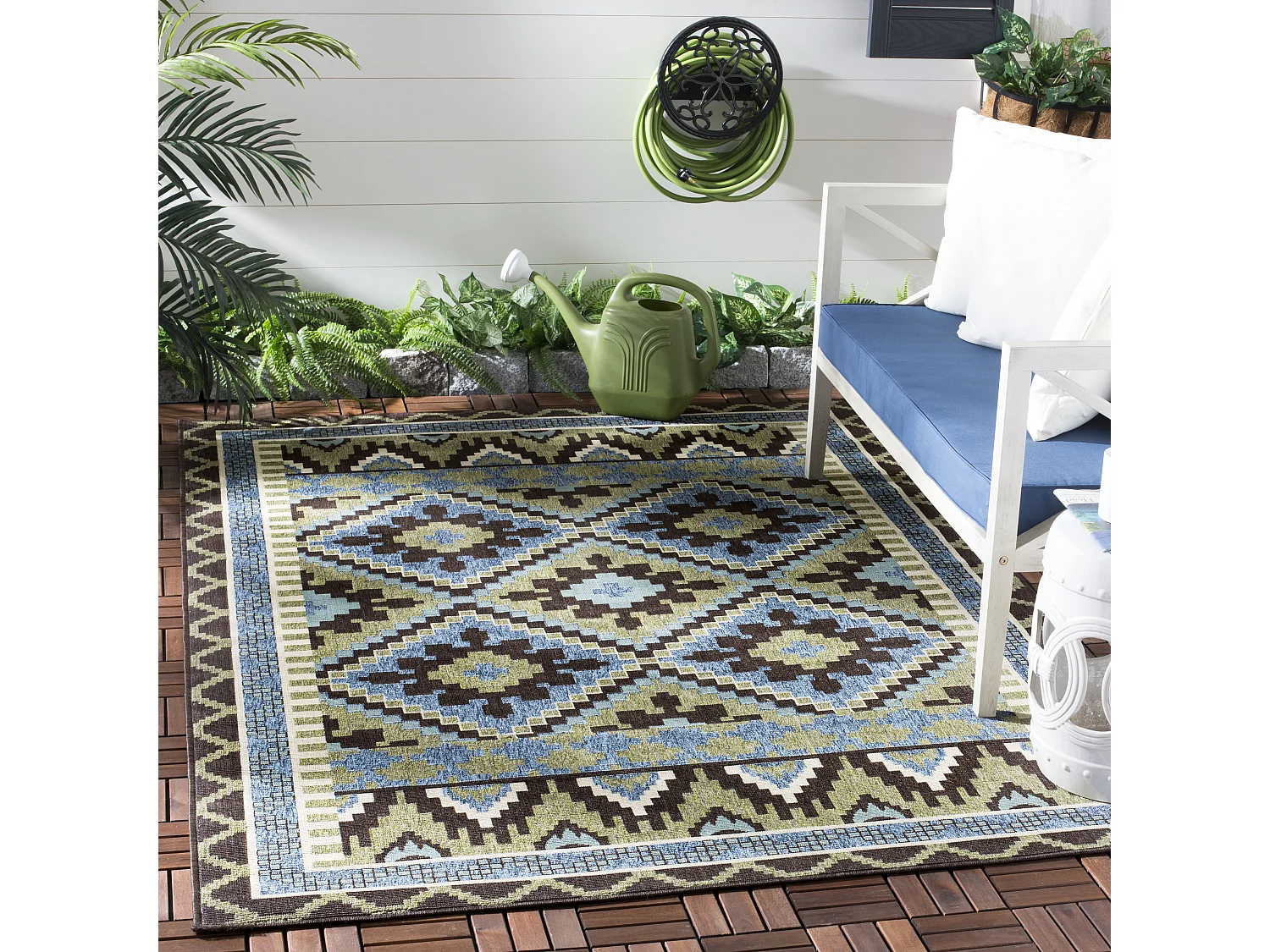 Tapis Vert/Marron 160 X 231 cm - Tikota