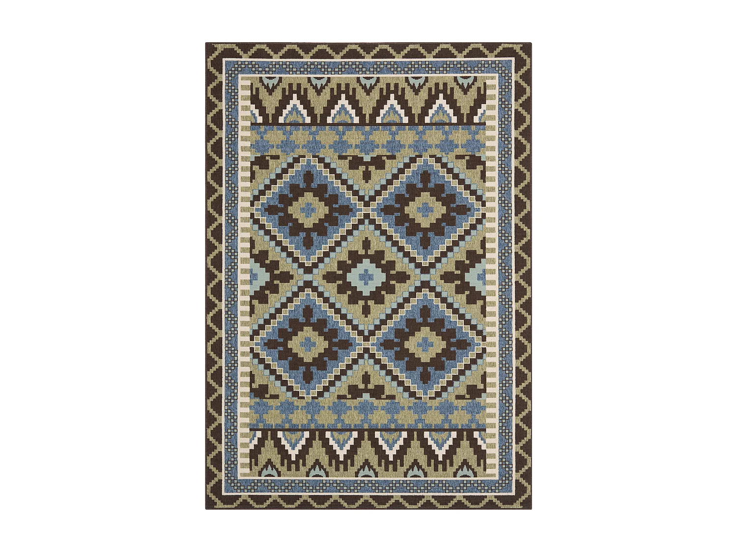 Tapis Vert/Marron 160 X 231 cm - Tikota