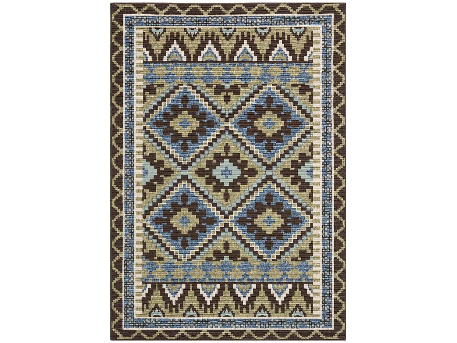 Tapis Vert/Marron 160 X 231 cm - Tikota