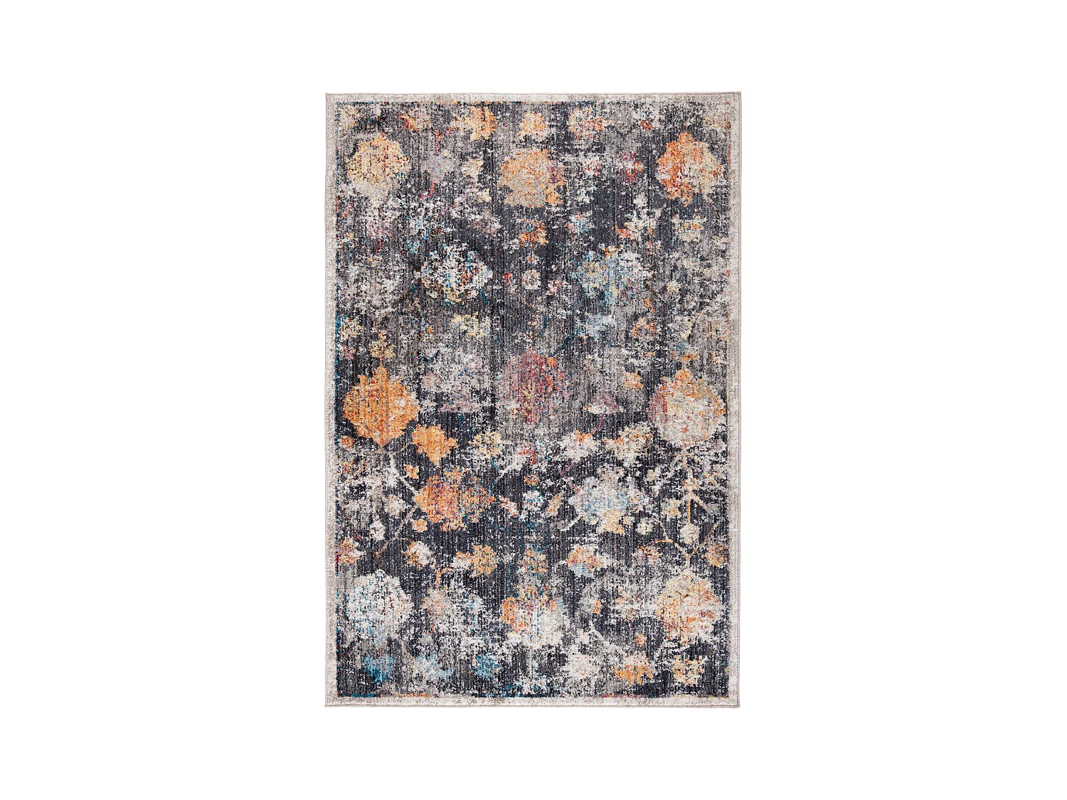 Tapis Gris/Multicolore 91 X 152 cm - Kasandra