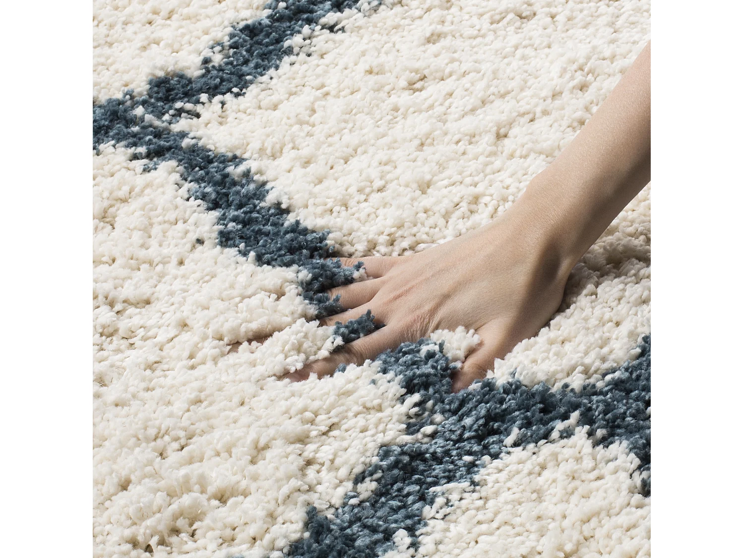 Tapis Neutre/Bleu 155 X 229 cm - Brooklyn