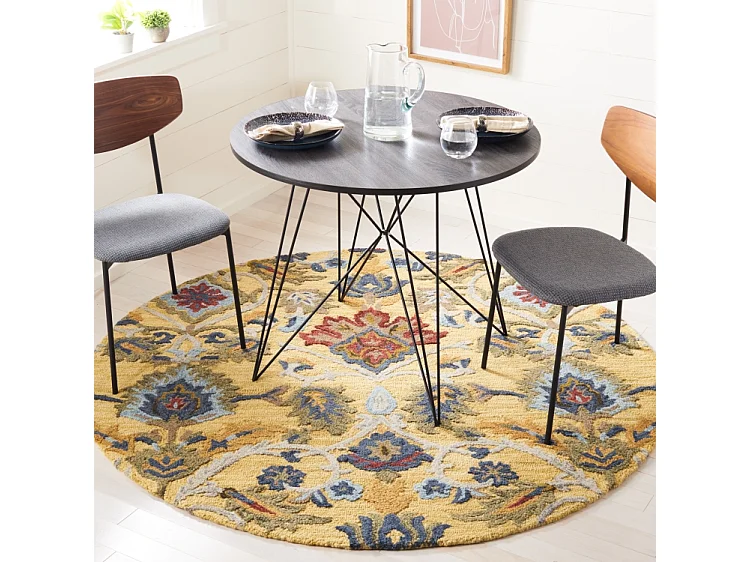 Tapis Or/Multicolore 183 X 183 cm - Juni