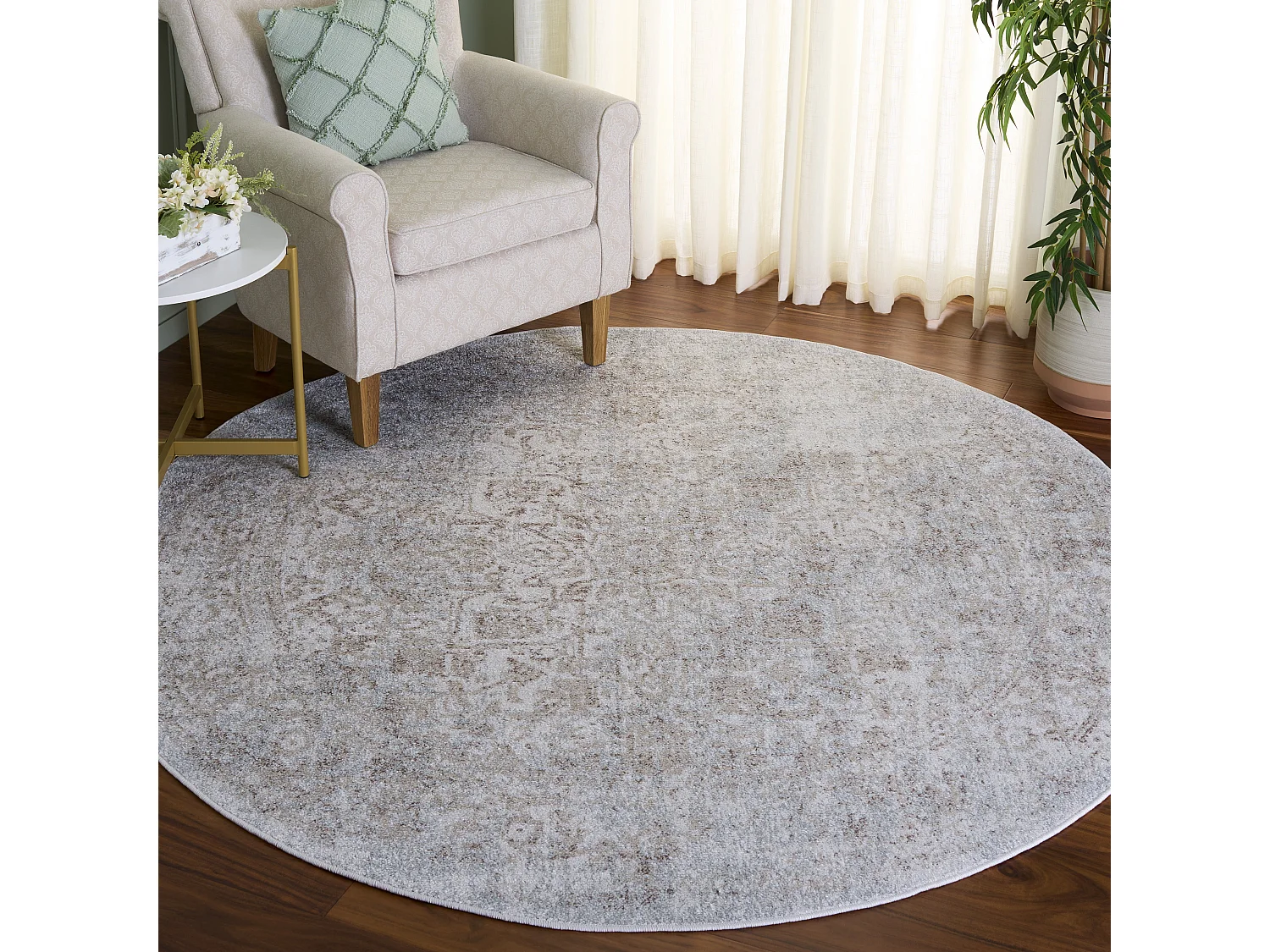 Tapis Ivoire/Taupe 91 X 91 cm - Aria