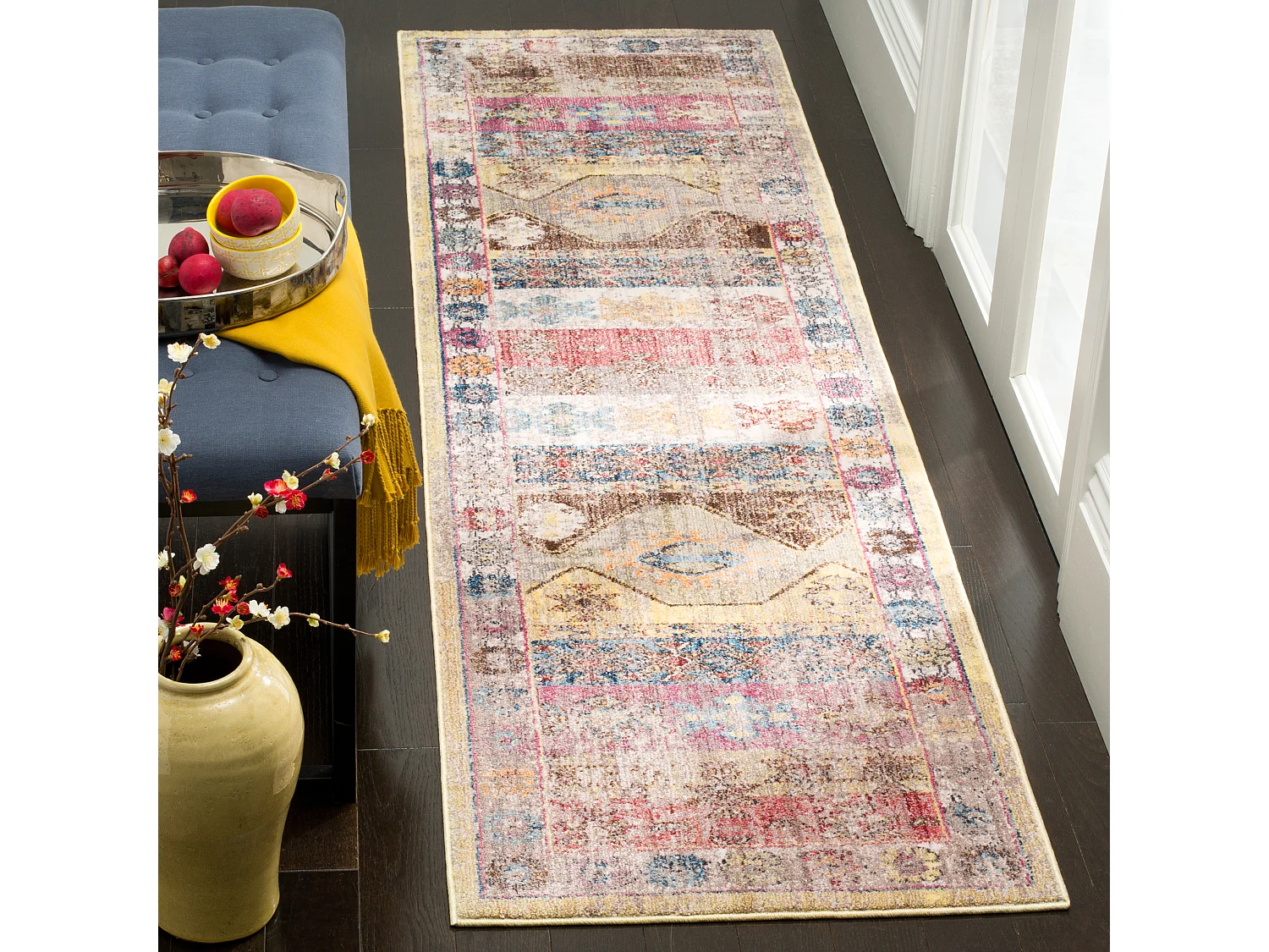 Tapis Rose/Multicolore 69 X 244 cm - Yasmeen