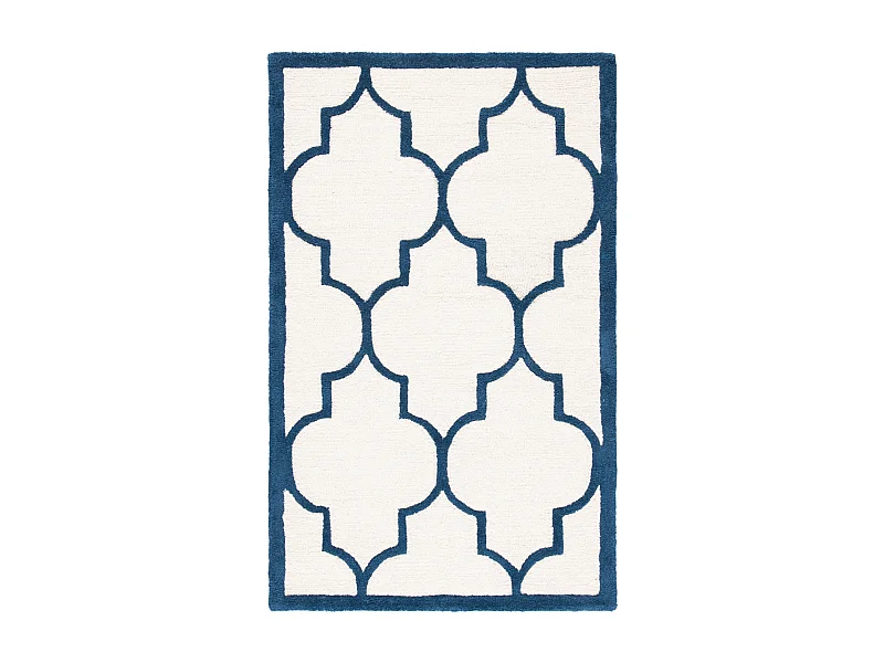 Tapis Neutre/Bleu Marine 122 X 183 cm - Sky