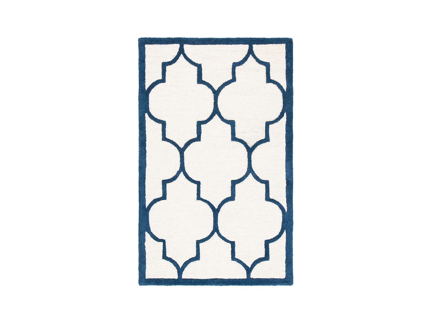 Tapis Neutre/Bleu Marine 122 X 183 cm - Sky