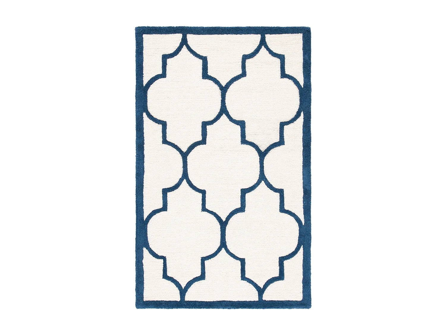 Tapis Neutre/Bleu Marine 122 X 183 cm - Sky