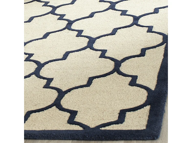 Tapis Neutre/Bleu Marine 122 X 183 cm - Sky