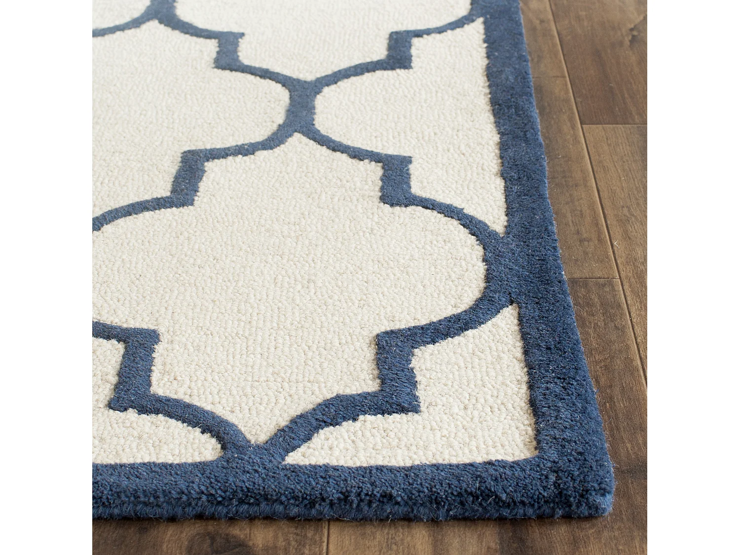 Tapis Neutre/Bleu Marine 122 X 183 cm - Sky
