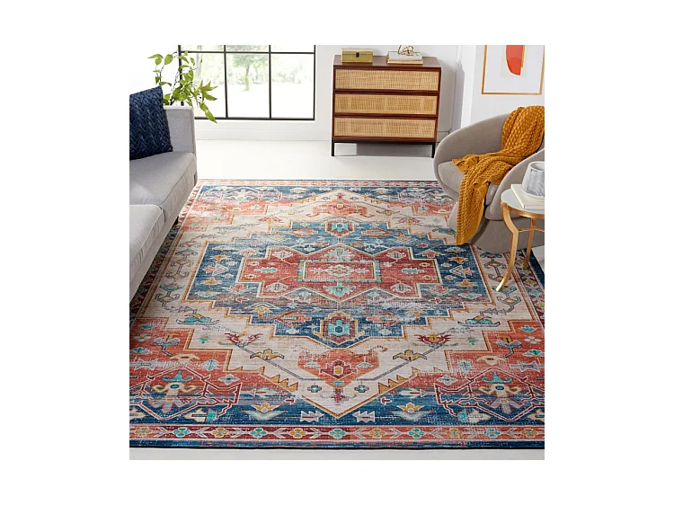 Tapis Bleu/Rouge 183 X 274 cm - Mirella