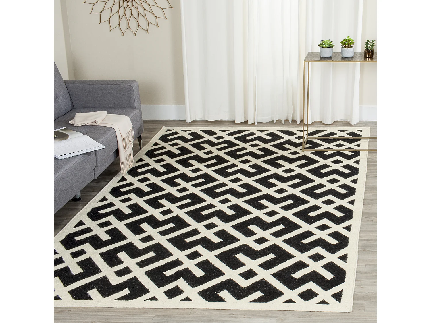 Tapis Noir/Neutre 183 X 274 cm - Marion