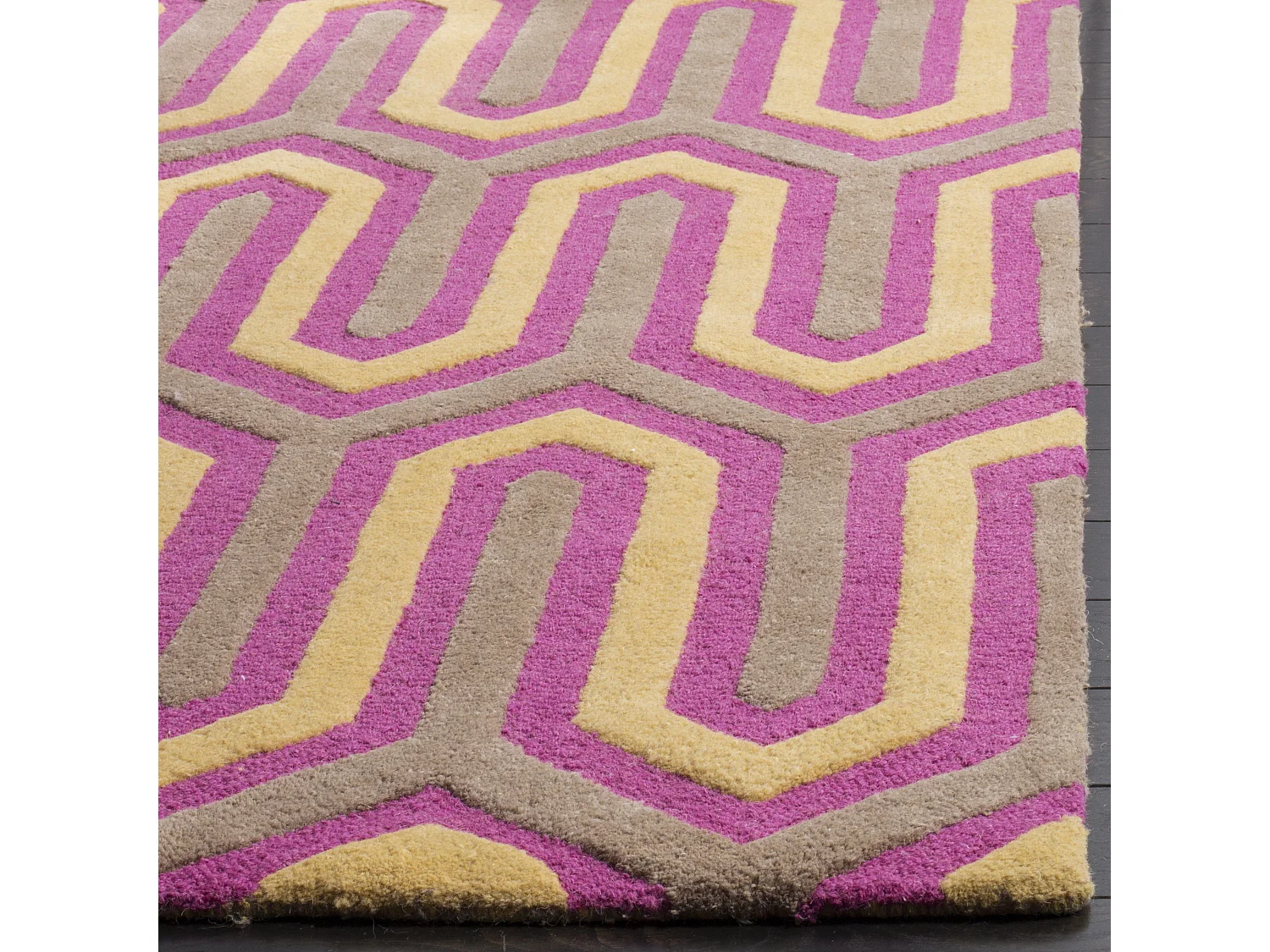 Tapis Rose/Gris 152 X 244 cm - Leta