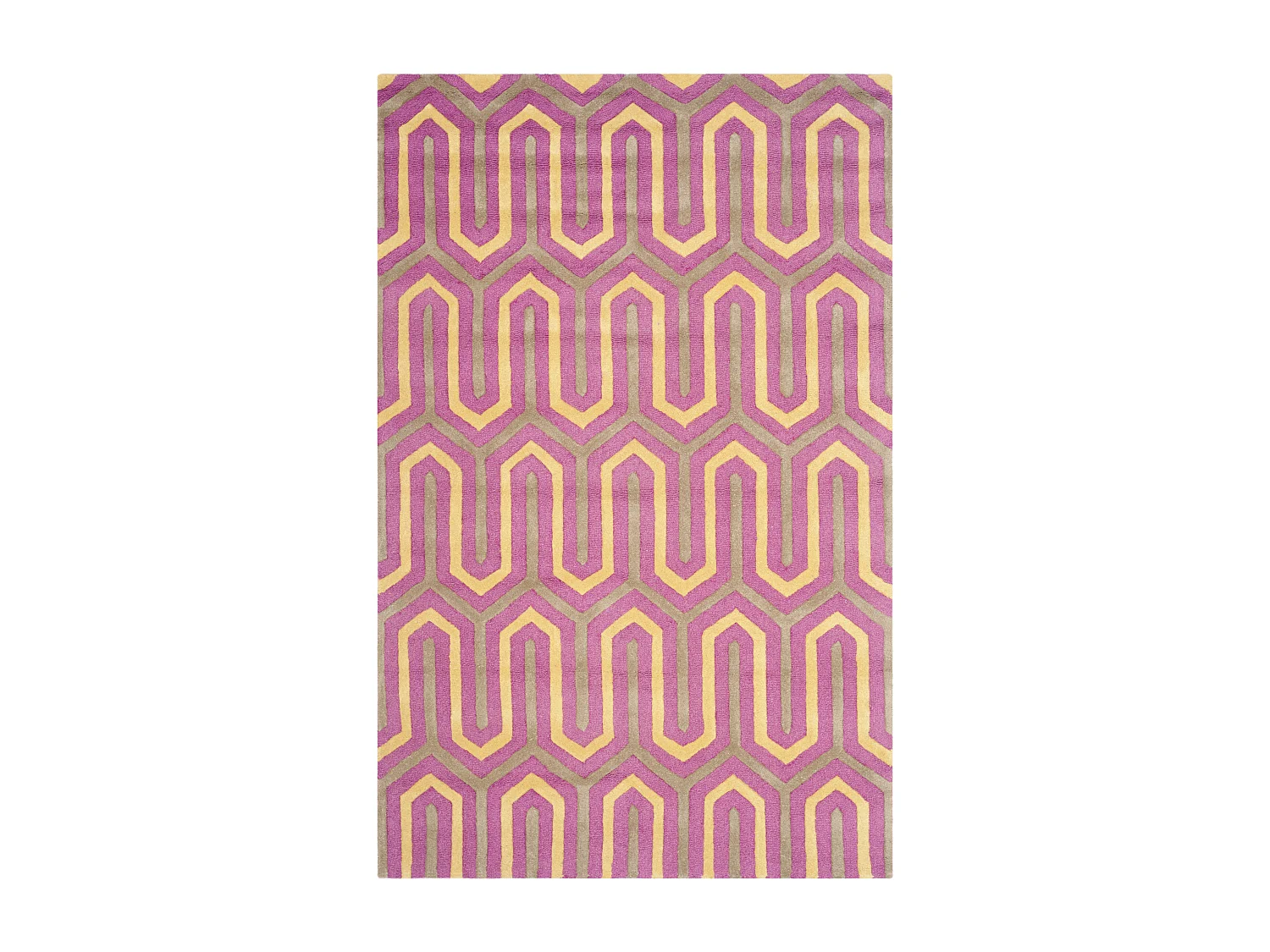 Tapis Rose/Gris 152 X 244 cm - Leta