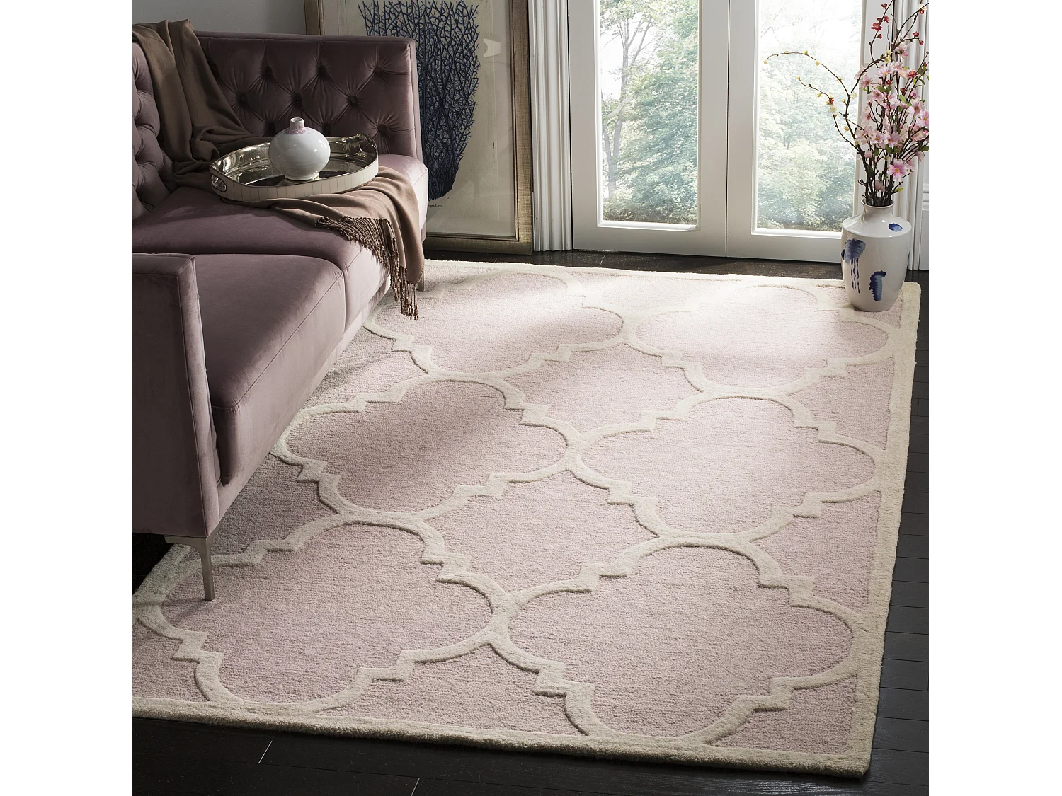 Tapis Rose/Neutre 152 X 244 cm - Lenora