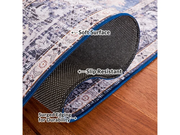 Tapis Bleu/Gris 122 X 183 cm - Brisa