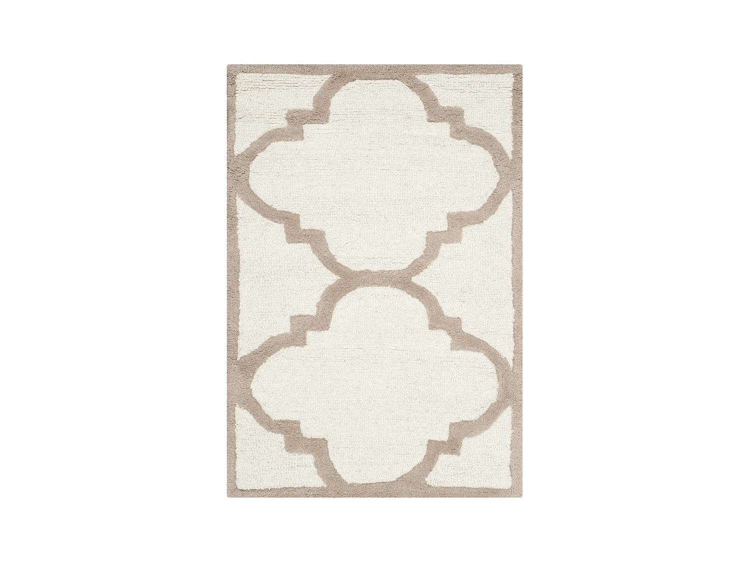 Tapis Neutre/Blanc 61 X 91 cm - Lenora