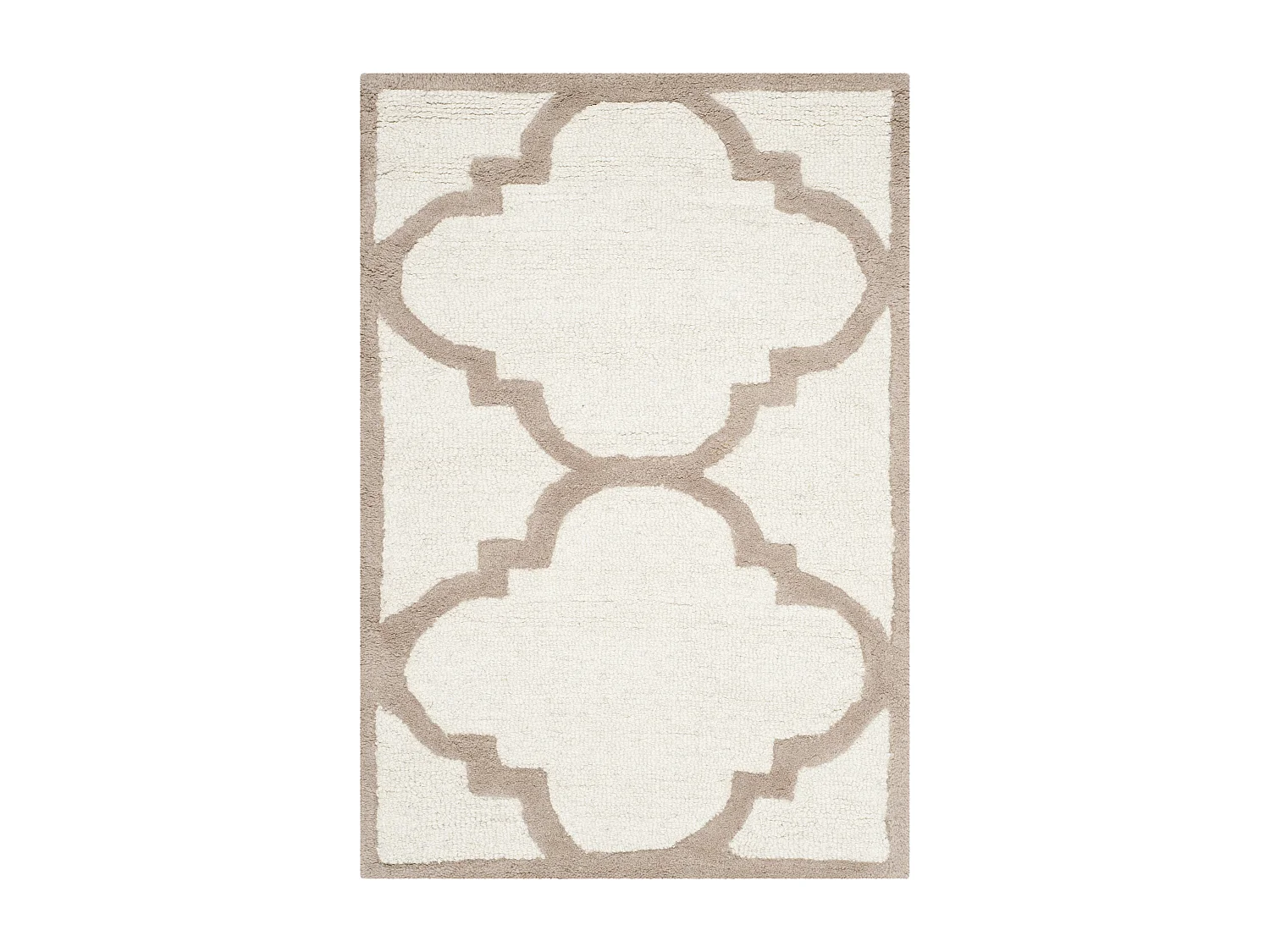 Tapis Neutre/Blanc 61 X 91 cm - Lenora