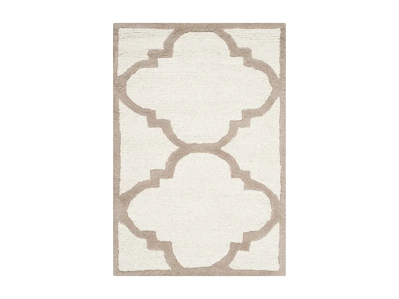 Tapis Neutre/Blanc 61 X 91 cm - Lenora