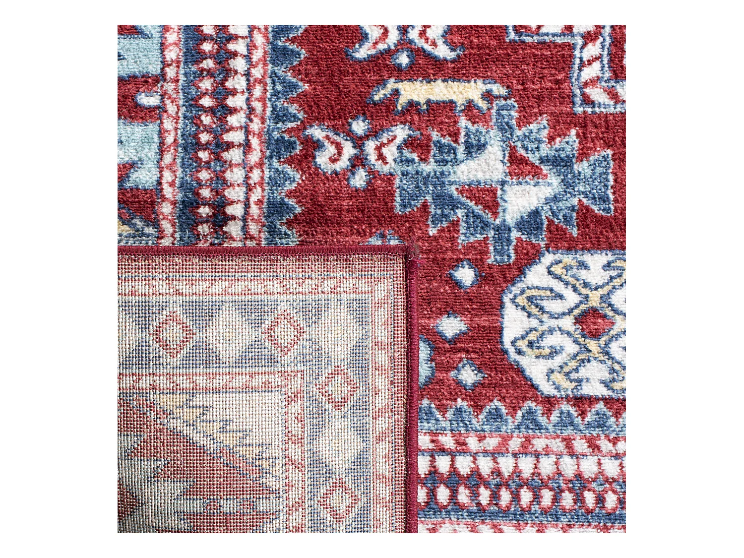 Tapis Rouge/Bleu 160 X 229 cm - Kara