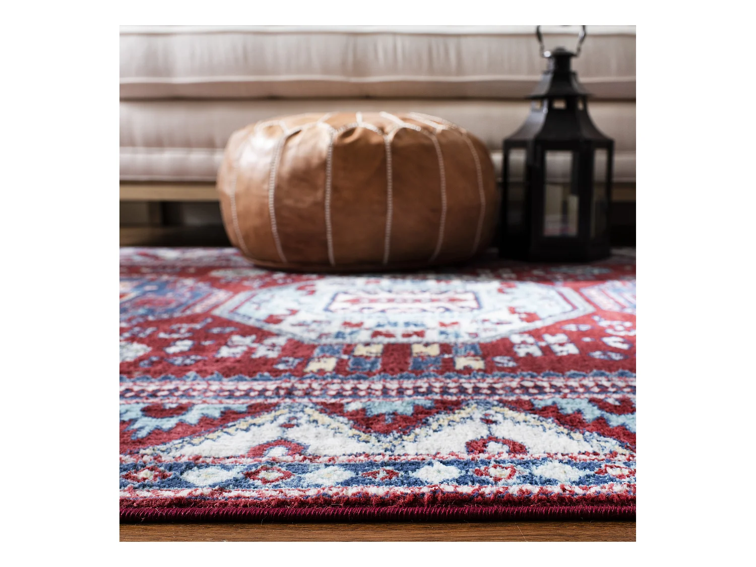 Tapis Rouge/Bleu 160 X 229 cm - Kara