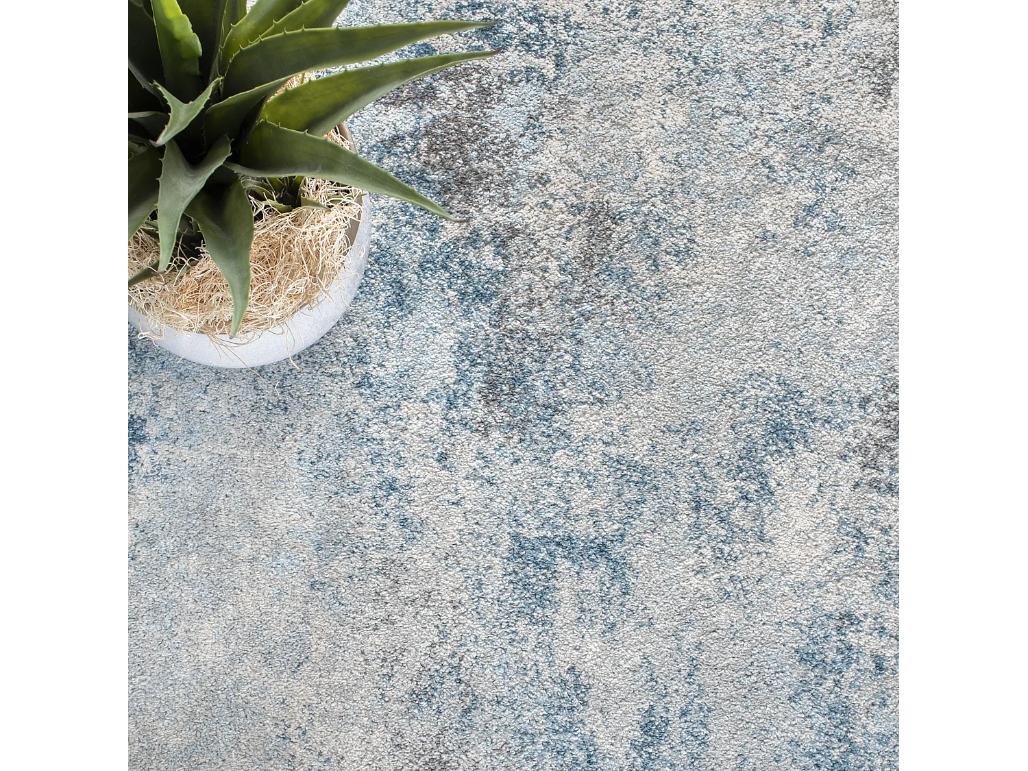 Tapis Neutre/Bleu 91 X 152 cm - Jada