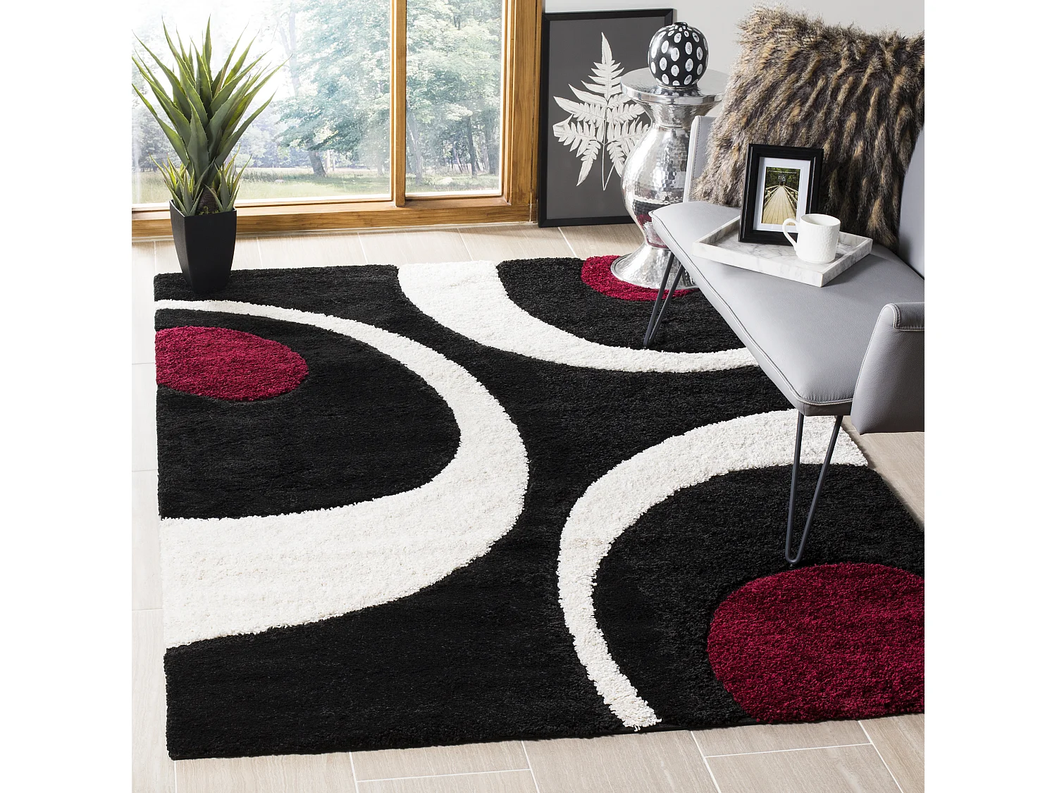 Tapis Noir/Neutre 160 X 229 cm - Vero