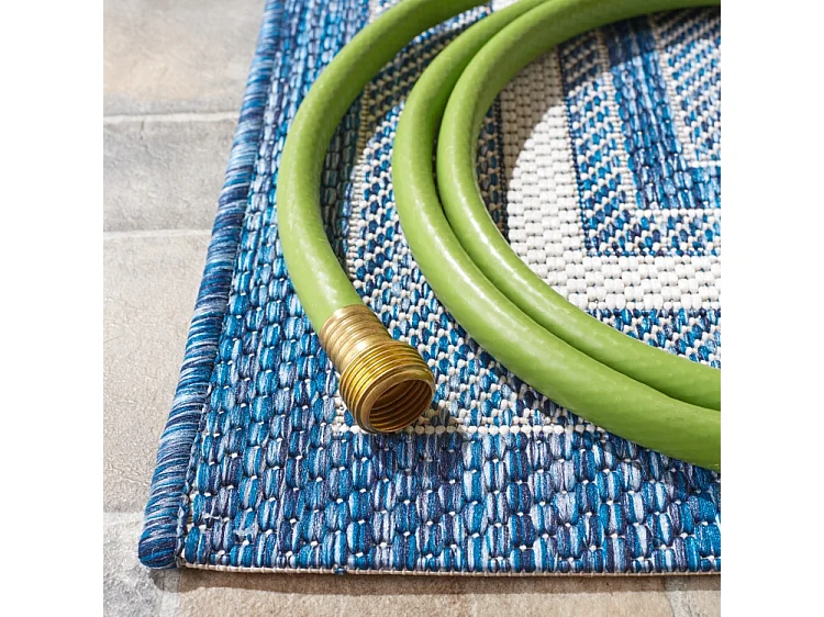 Tapis Ivoire/Marine 79 X 152 cm - Aeliana