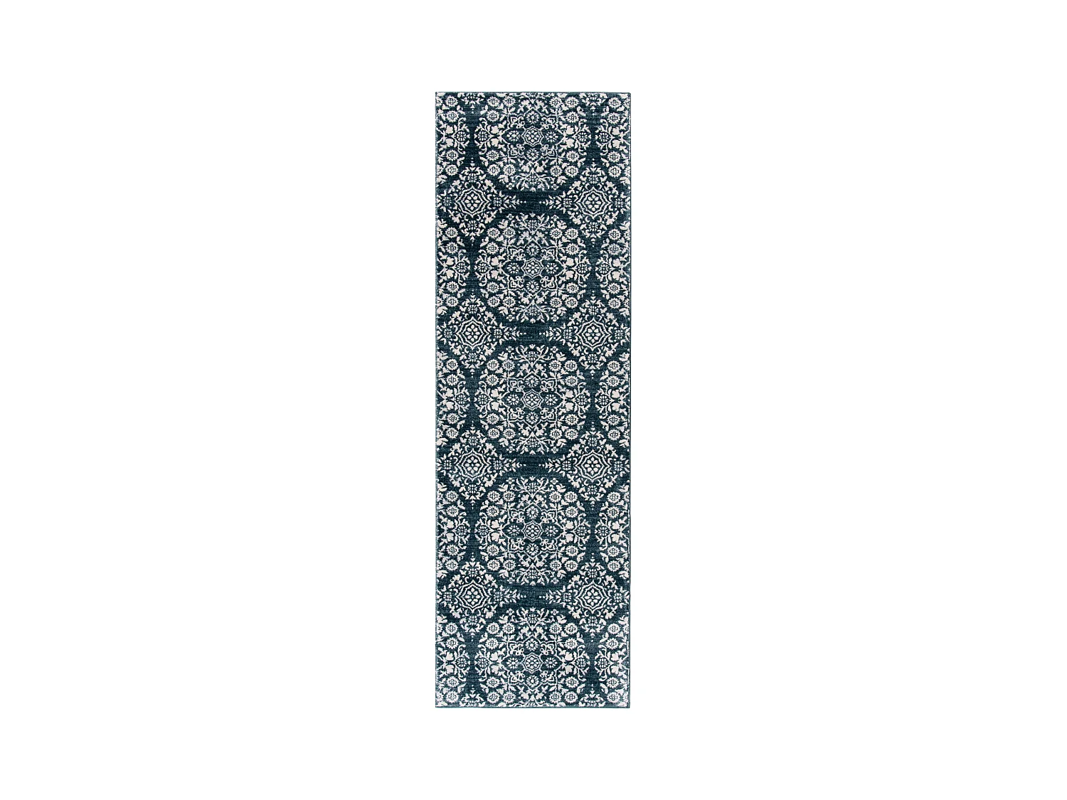 Tapis Bleu Marine/Neutre 66 X 213 cm - Scarlett
