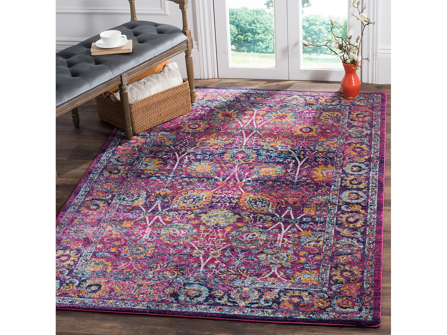 Tapis Rose/Multicolore 155 X 229 cm - Galena