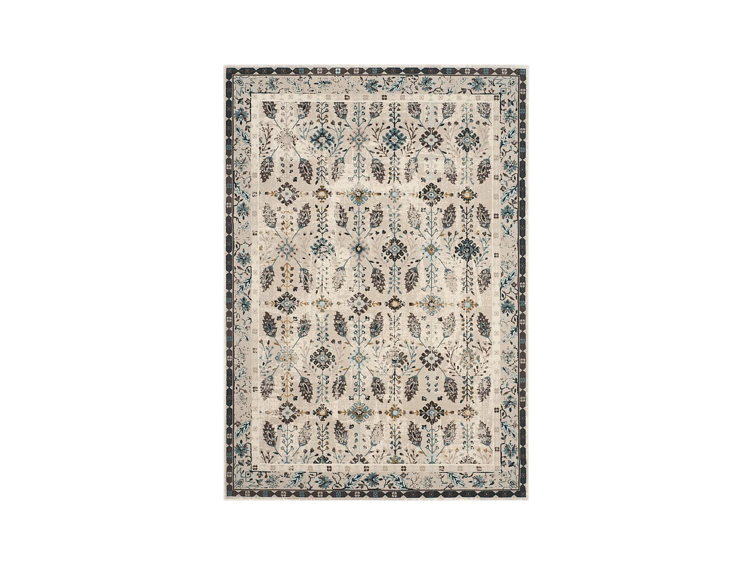Tapis Neutre/Bleu 155 X 229 cm - Kaden