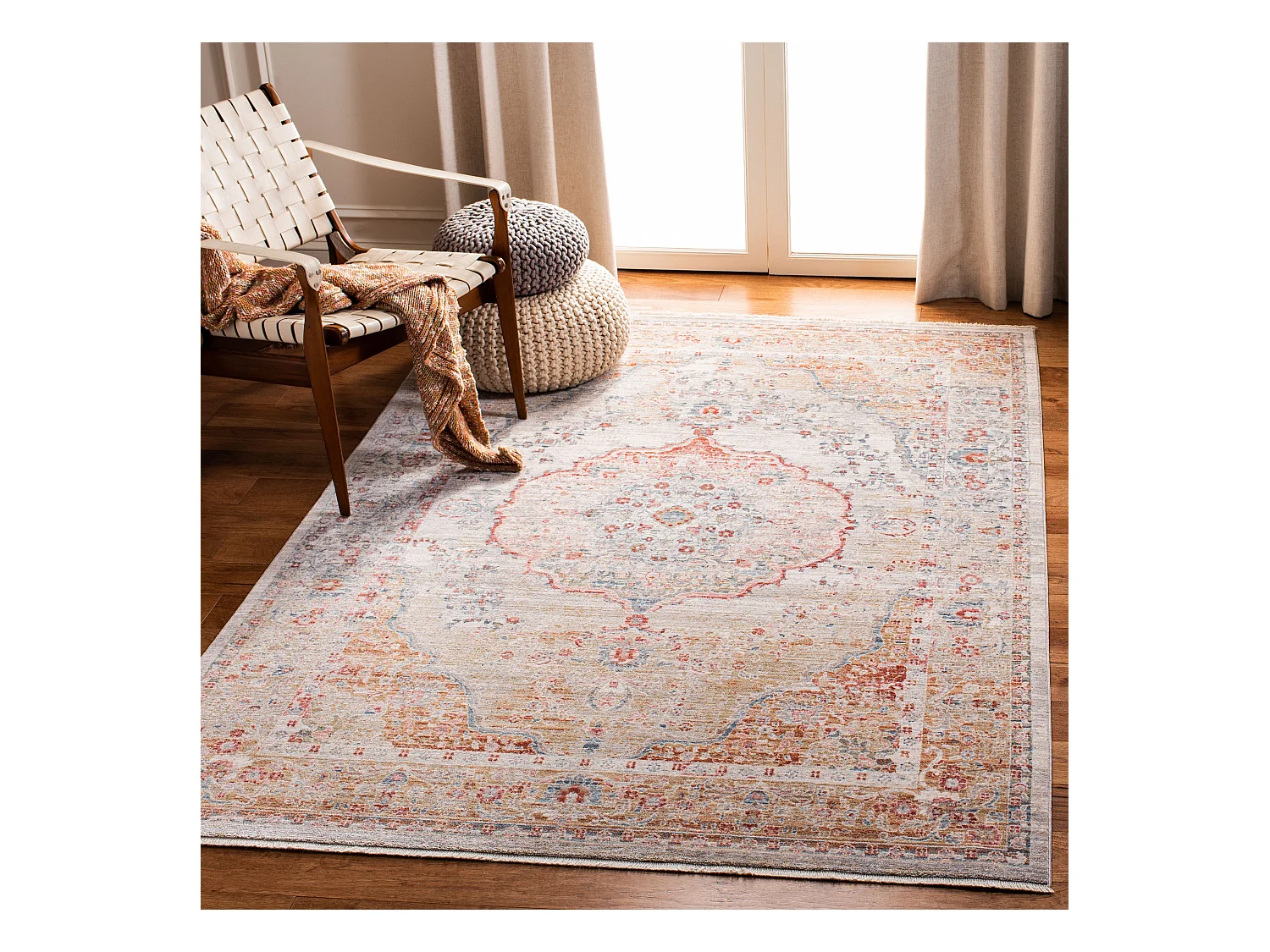 Tapis Gris/Bleu 122 X 183 cm - Emely