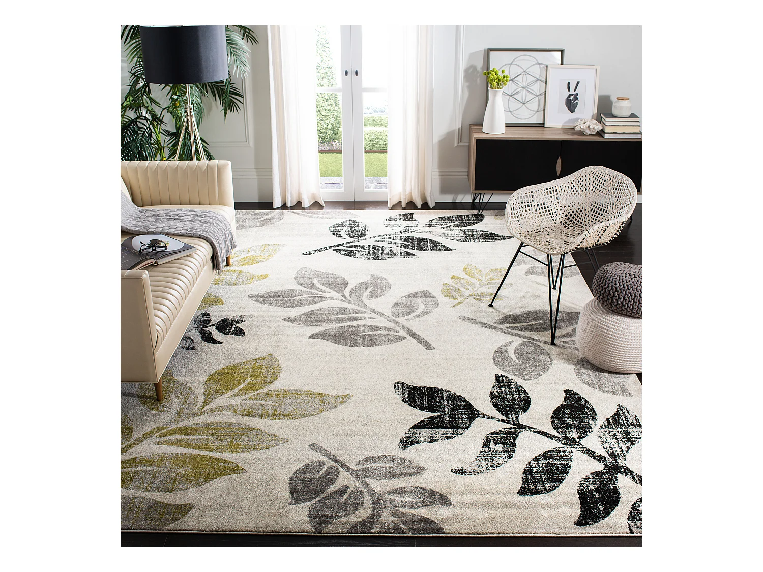 Tapis Neutre/Vert 244 X 340 cm - Harrison