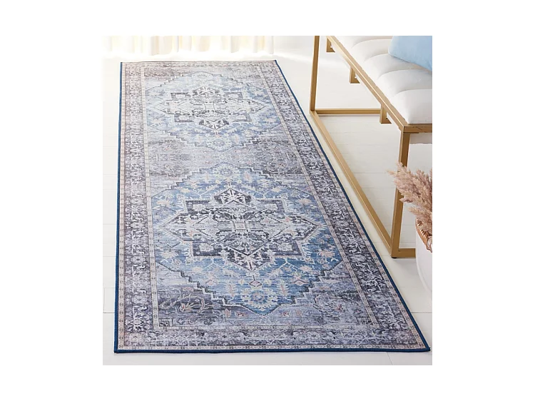 Tapis Bleu/Gris 76 X 244 cm - Brisa
